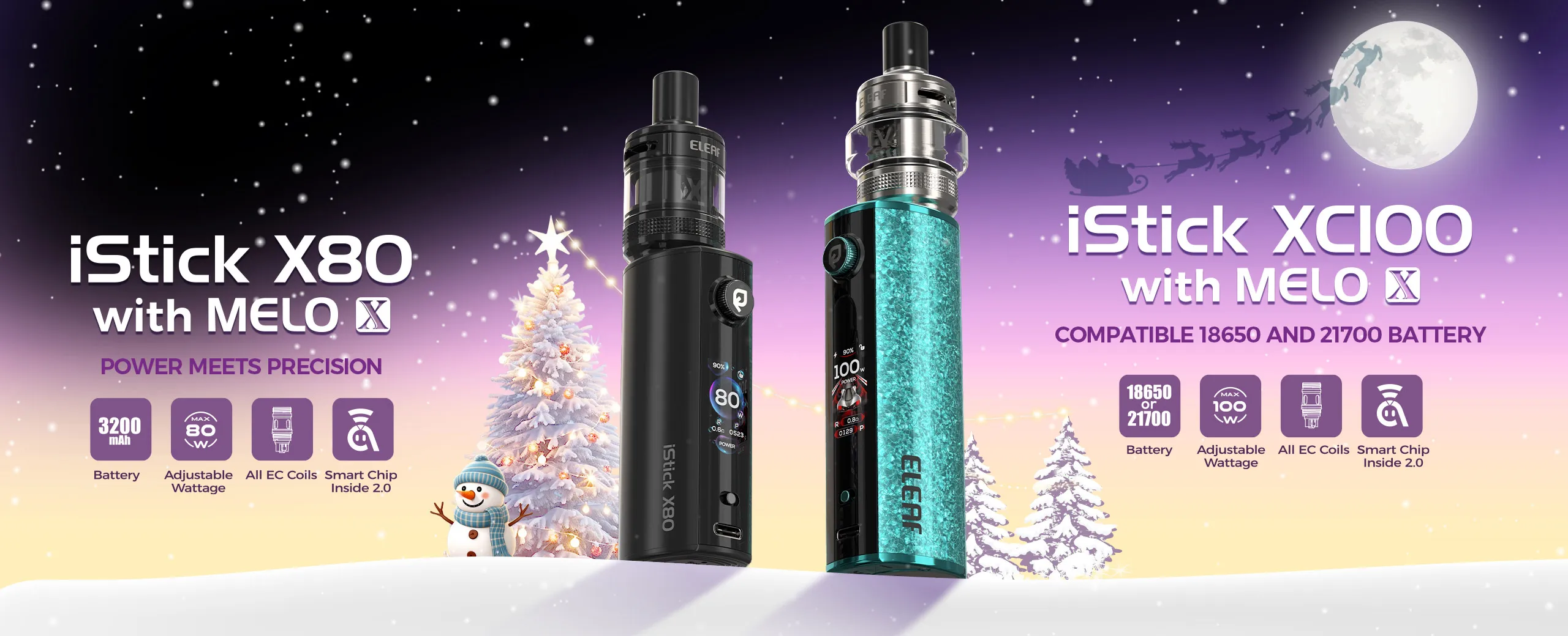 Eleaf iStick X80 and iStick XC100