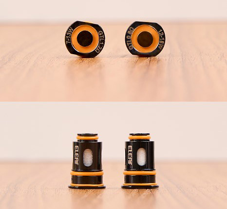 Eleaf brand-new mesh coils: GTL 0.8ohm coil (black) and GTL 1.2ohm GTL coil (Black).