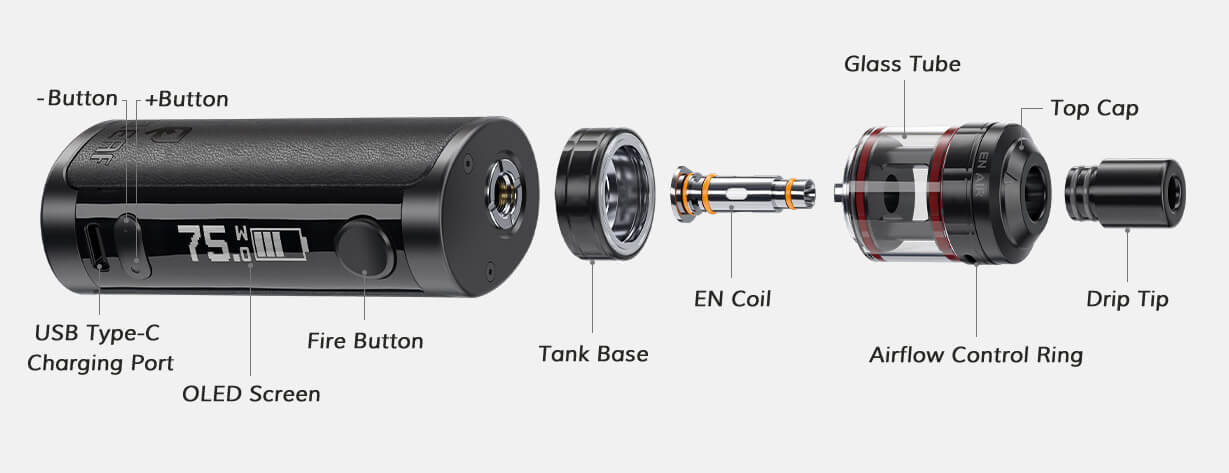 Overview of Eleaf iStick i75 with EN Air