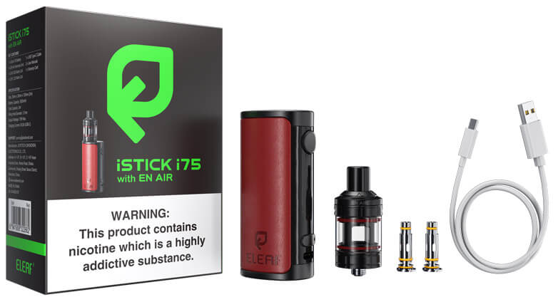Package of Eleaf iStick i75 with EN AIR TPD Version