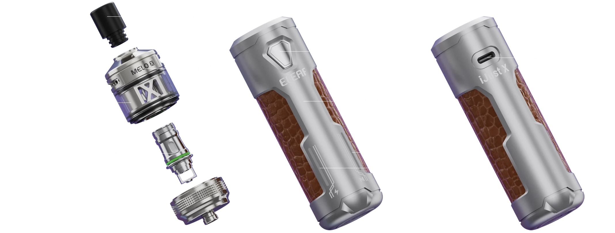 iJust X full exploded component parts diagram