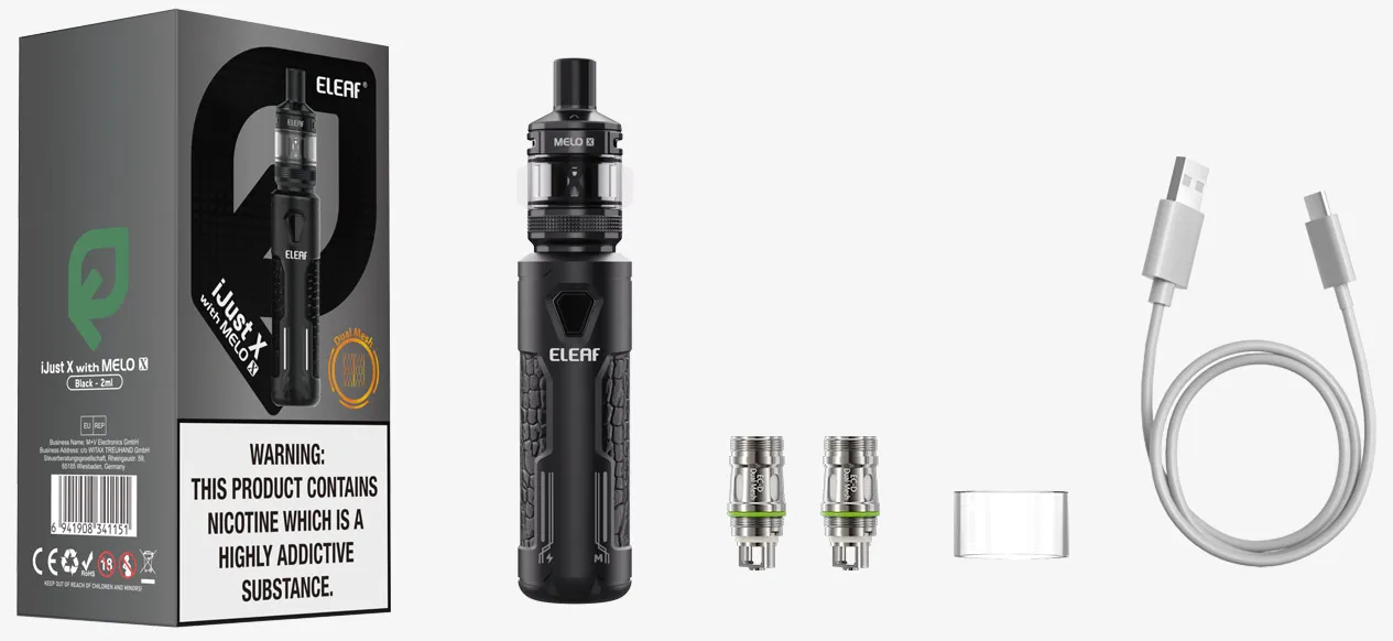 iJust X 2ml TPD compliant version package