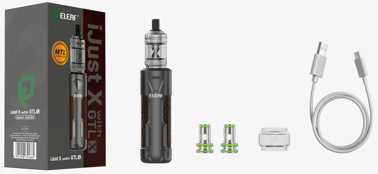 iJust X with GTL X Tank 3ml Kit (Standard) package