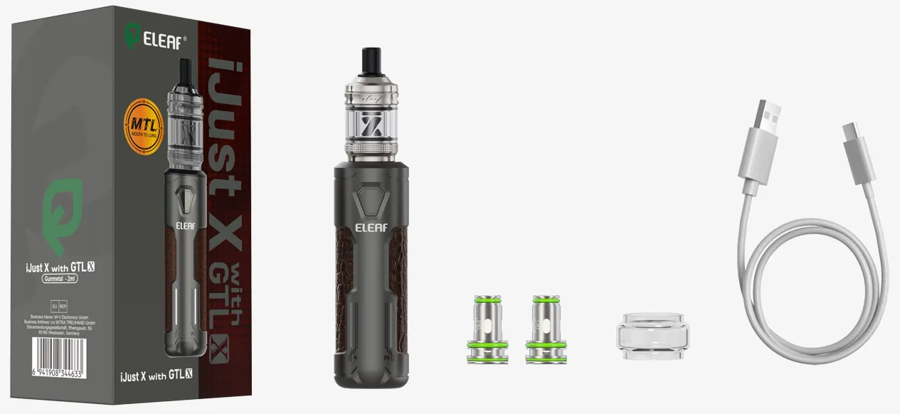iJust X with GTL X Tank 2ml Kit (Standard) package
