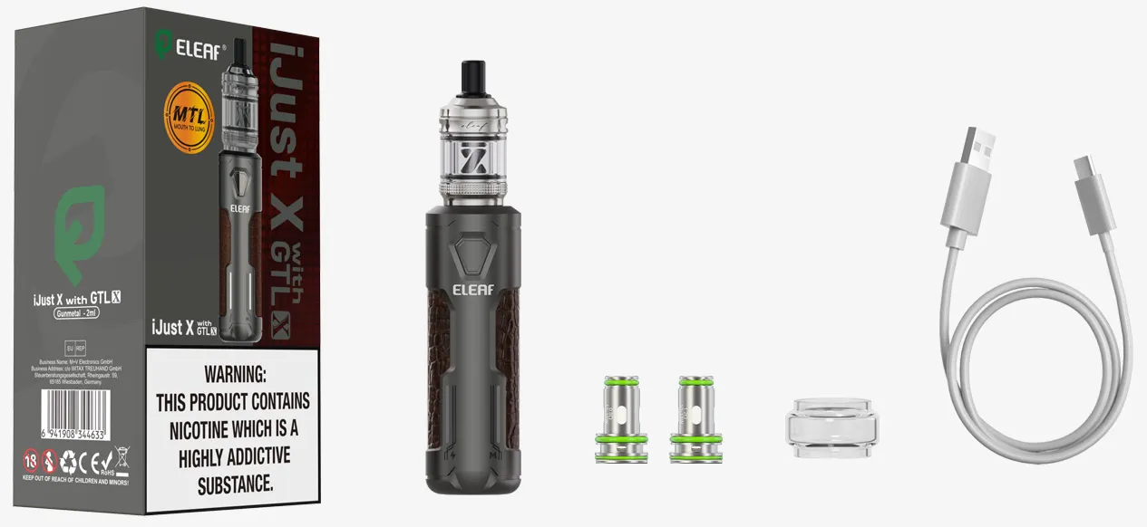 iJust X with GTL X Tank 2ml Kit (TPD) package