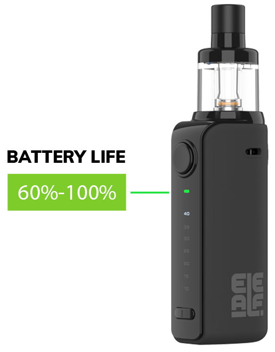 Battery life can be reminded easily under the fire button