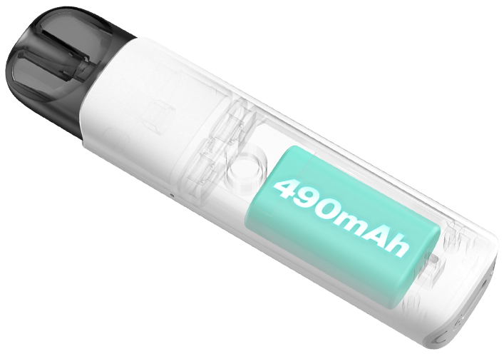 Eleaf IORE LITE 2 has a bigger 490mAh vape battery in a small size