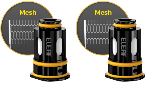 Eleaf redefined black GTL coils with mesh structure for the best vaping flavor: GTL 1.2ohm Coil and GTL 0.8ohm Coil