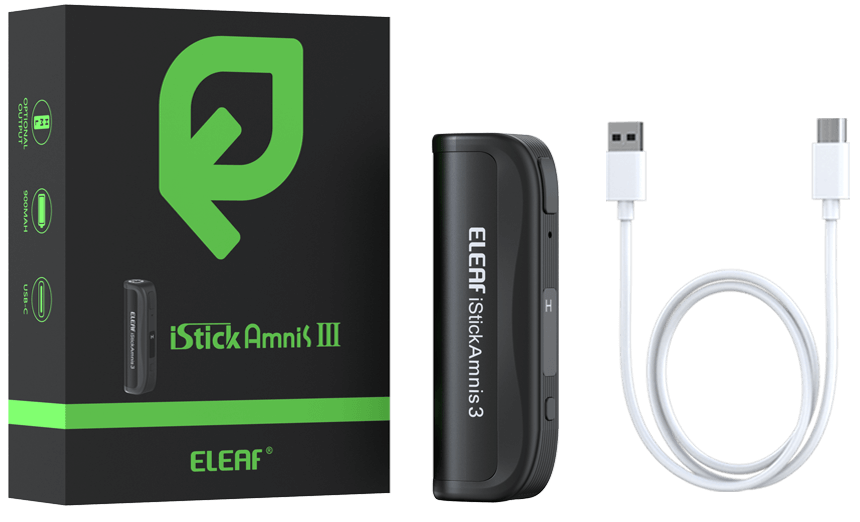 Package of Eleaf iStick Amnis 3 vape mod