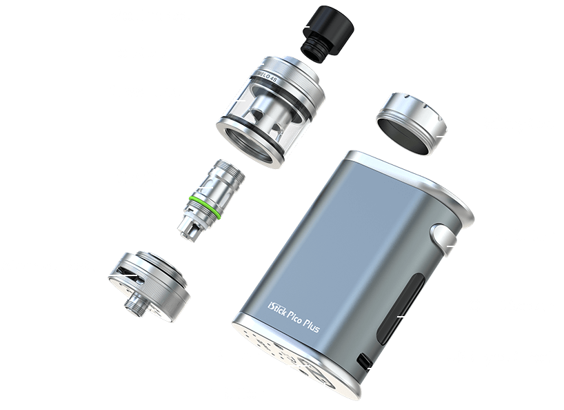 Exploded view of Eleaf iStick Pico Plus vape box