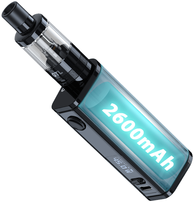 Eleaf iStick i40 vape mod equipped with a large 2600mAh battery inside