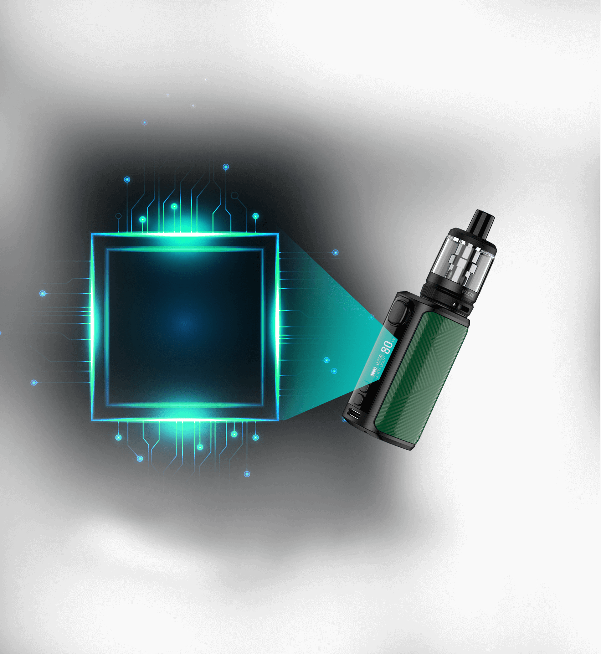 Eleaf iStick i80 comes with smart chip inside for wattage recommendation and memory function