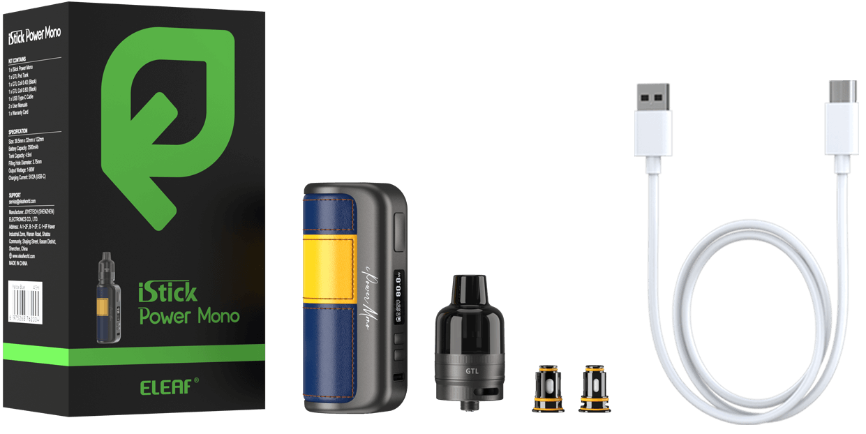 The Brand-New Package of Eleaf iStick Power Mono Kit with GTL Pod Tank