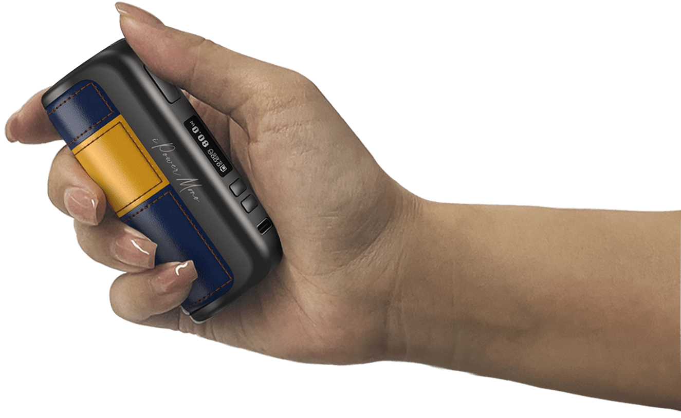 Eleaf iStick Power Mono features ergonomic shape and comfortable grip.
