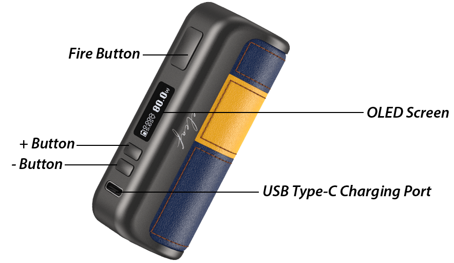 Exploded View of Eleaf iStick Power Mono with GTL Pod Tank