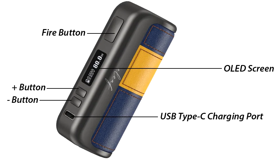 Exploded View of Eleaf iStick Power Mono with GTL Pod Tank