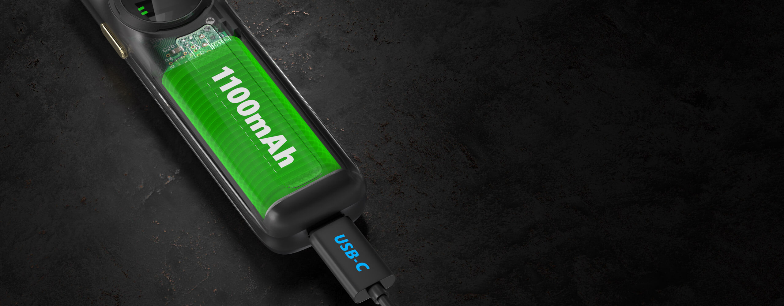 Ultra-Fast Charging
Featuring a powerful 1100mAh built-in battery and rapid 5V2A charging, you can enjoy longer vaping sessions without constant recharging!