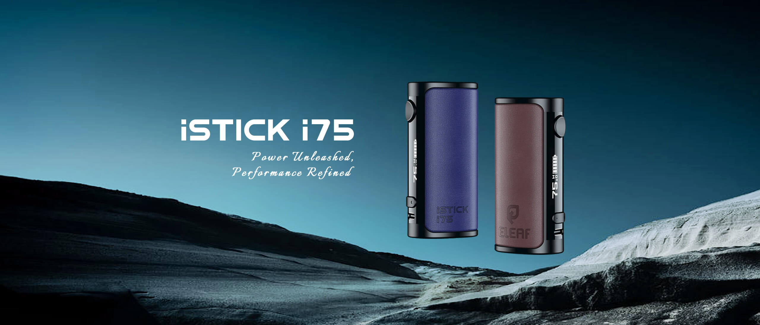 Eleaf iStick i75 Mod combines a powerful 75W output, a long-lasting 3000mAh battery, and a stylish leather design for an fantastic vaping experience.