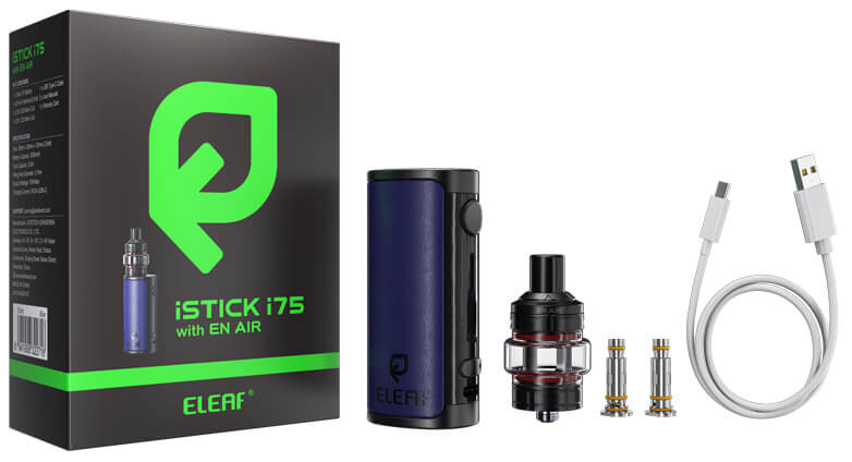 Package of Eleaf iStick i75 with EN AIR Standard Version