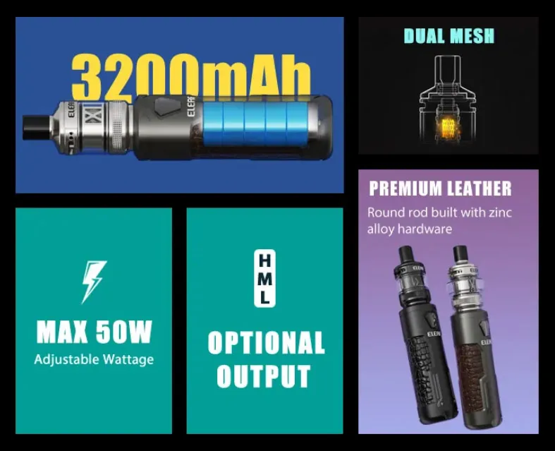 Eleaf iJust D20 features slide-to-fill solution